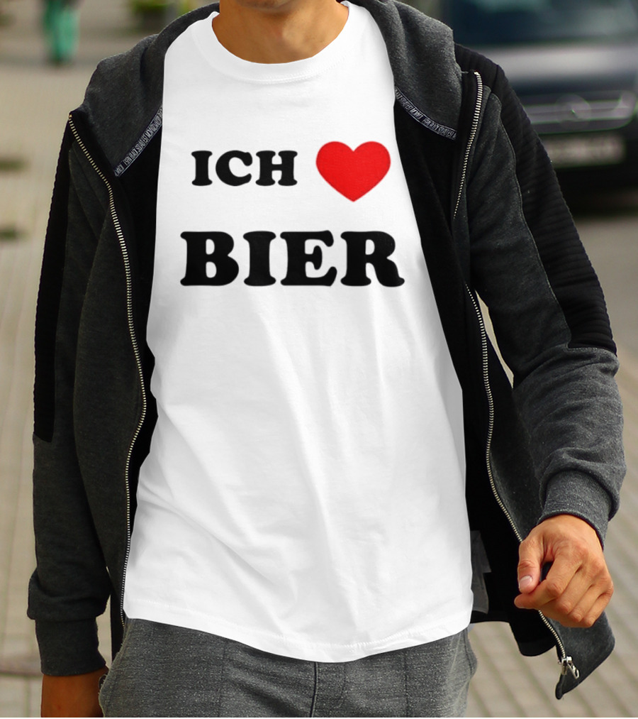 Ich Liebe Bier Heart Symbol For Beer Lovers T-Shirt