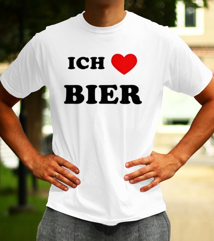 Ich Liebe Bier Heart Symbol For Beer Lovers T-Shirt