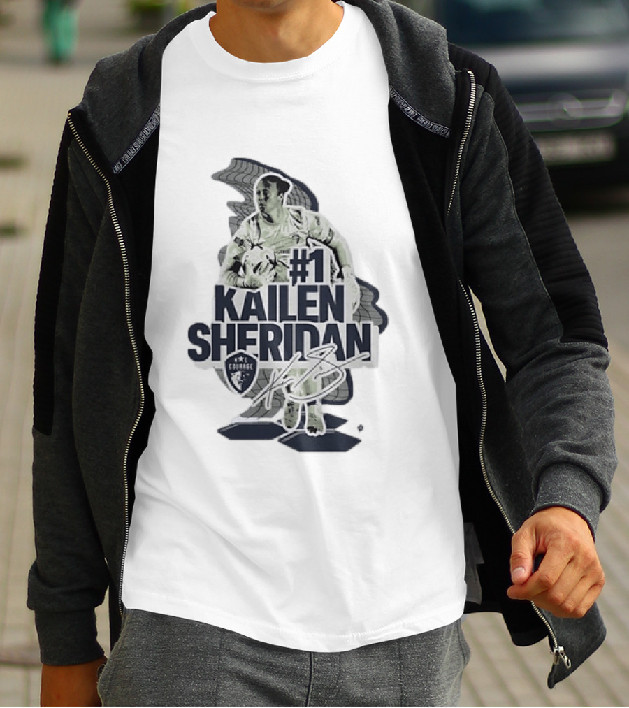 Kailen Sheridan North Carolina Courage #1 Signature Collection T-Shirt