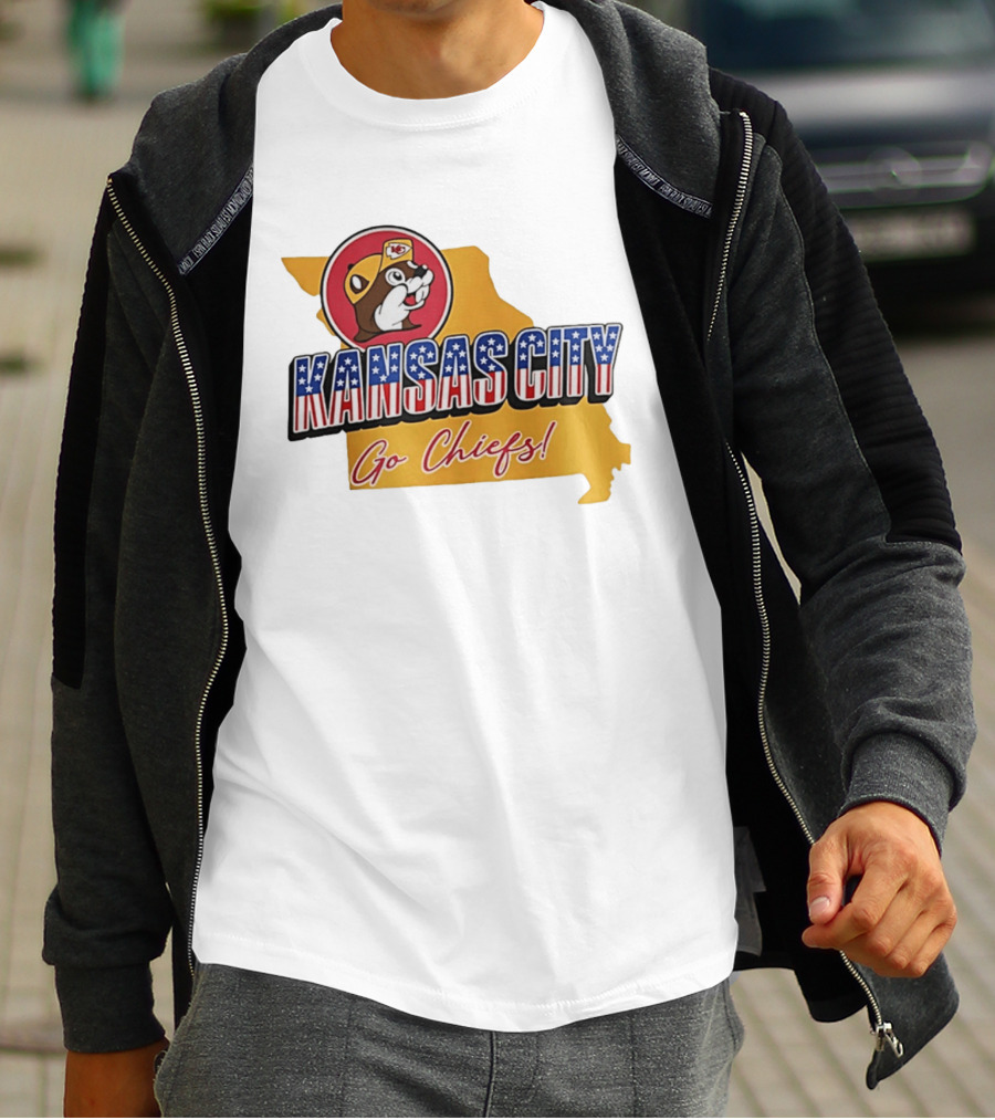 Kansas City Chiefs Buc Ees Go Chiefs Patriotic Kansas City T-Shirt