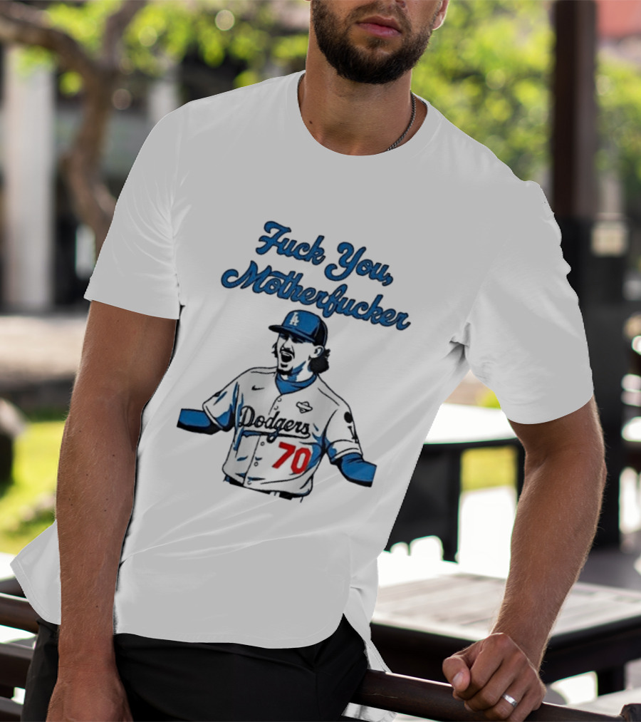 La Dodgers Justin Wrobleski 70 Baseball T-Shirt