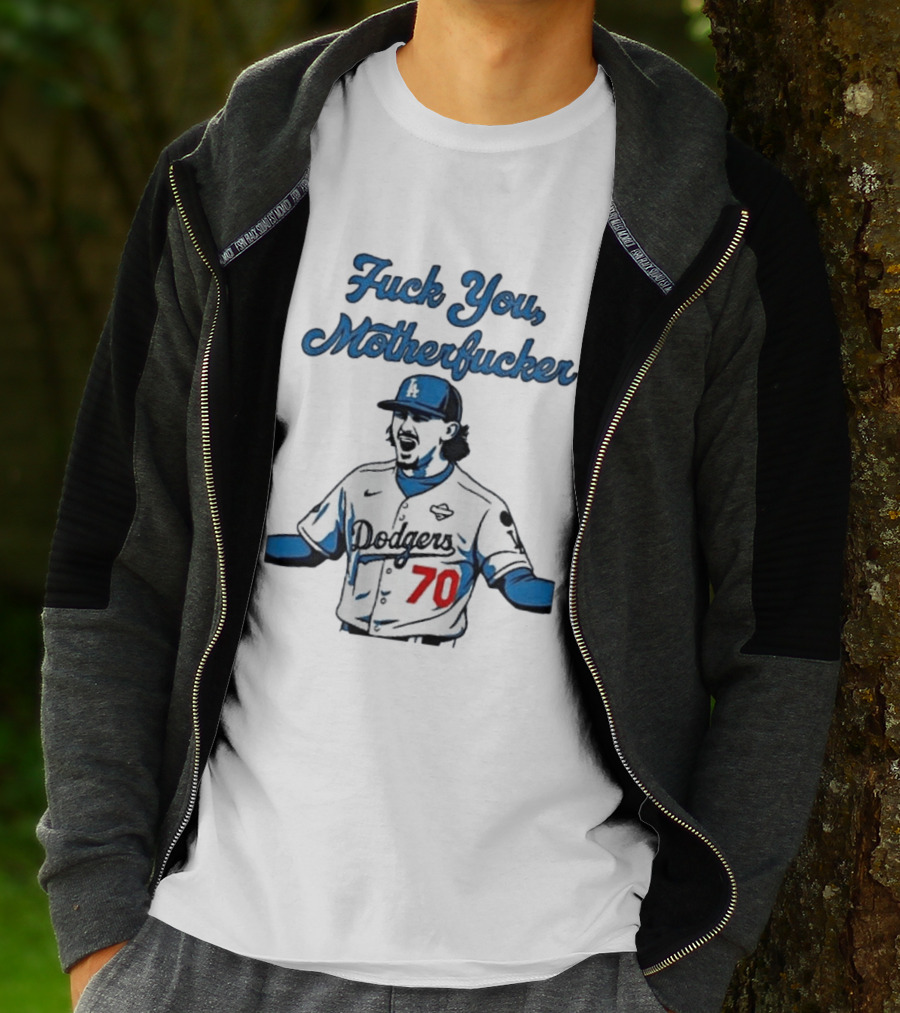 La Dodgers Justin Wrobleski 70 Baseball T-Shirt