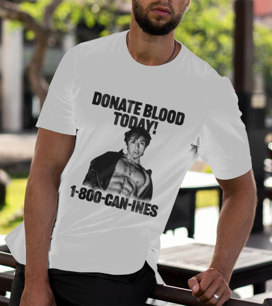 Mad Tsai Store Donate Blood Today 1 800 Can Ines White T-Shirt