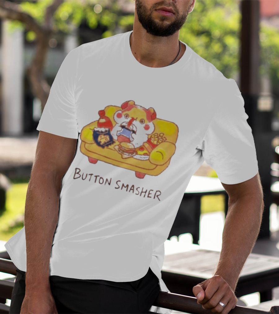 Classic Muffin Corner Muffinmaru Button Smasher Couch Potato Gamer Snack Time T-Shirt