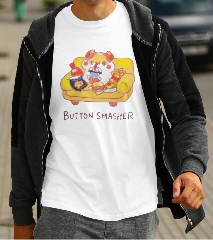 Classic Muffin Corner Muffinmaru Button Smasher Couch Potato Gamer Snack Time T-Shirt