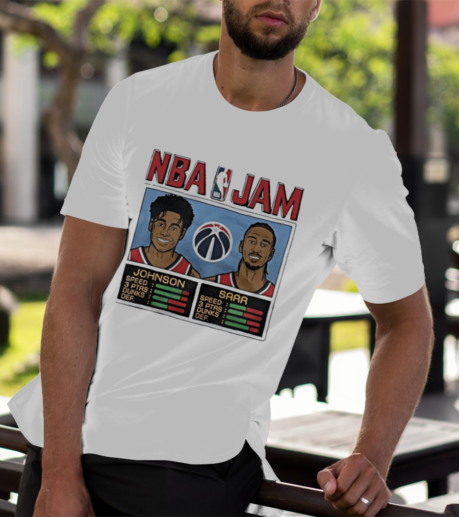 NBA Jam Wizards Johnson Alex Sarr Players Speed Points Dunks Defense T-Shirt