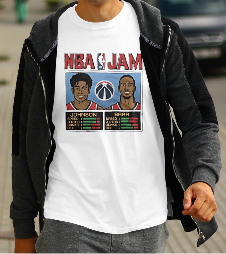 NBA Jam Wizards Johnson Alex Sarr Players Speed Points Dunks Defense T-Shirt