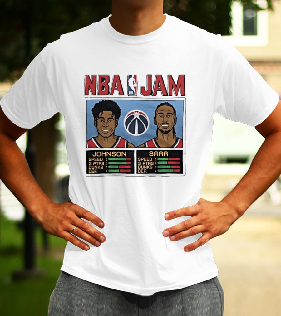 NBA Jam Wizards Johnson Alex Sarr Players Speed Points Dunks Defense T-Shirt