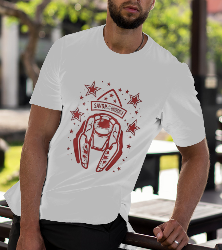 Savor Space Helmet Astronaut Starry Universe Adventure T-Shirt