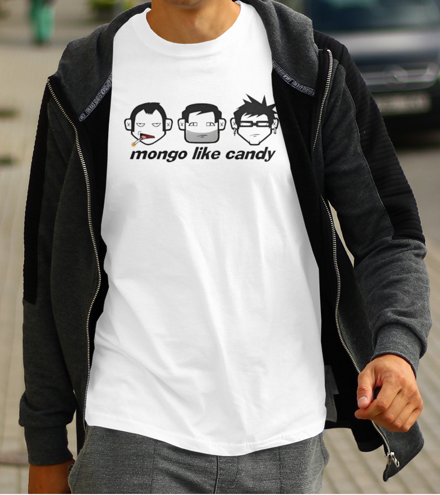Mongo Like Candy Cartoon Character Trio Faces T-Shirt