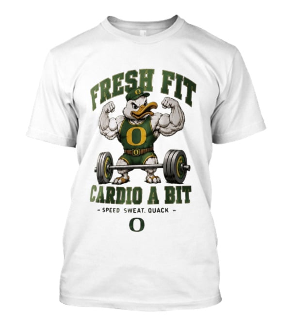 Oregon Ducks Fresh Fit Muscle Mascot Cardio Speed Sweat Quack T-Shirt