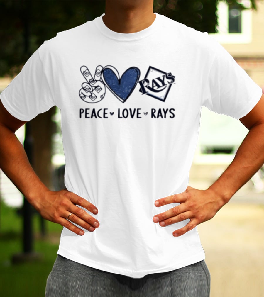 Peace Love Rays Tampa Bay Baseball Original T-Shirt