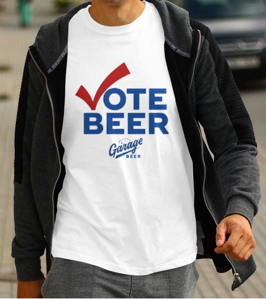 Vote Beer Garage Beer 2025 Checkmark Original T-Shirt