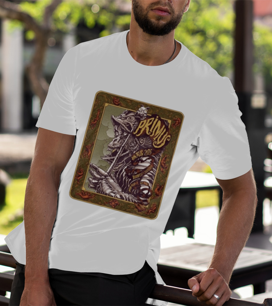 Primus 04 Aug 2026 Budapest Hungary Concert Vintage Warrior T-Shirt