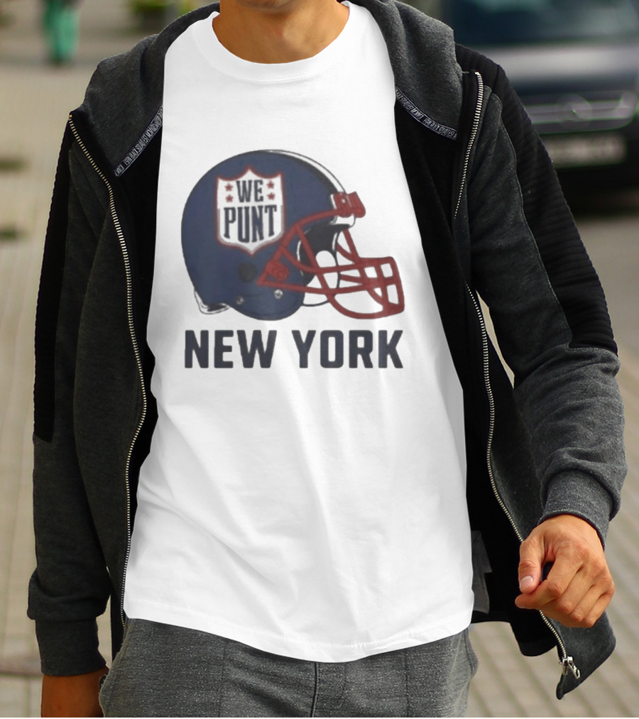 New York Giants Helmet We Punt Football Sports Fan T-Shirt