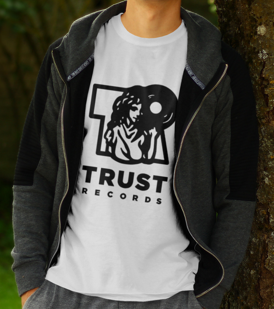 Trust Records Vinyl Spinning Woman T-Shirt