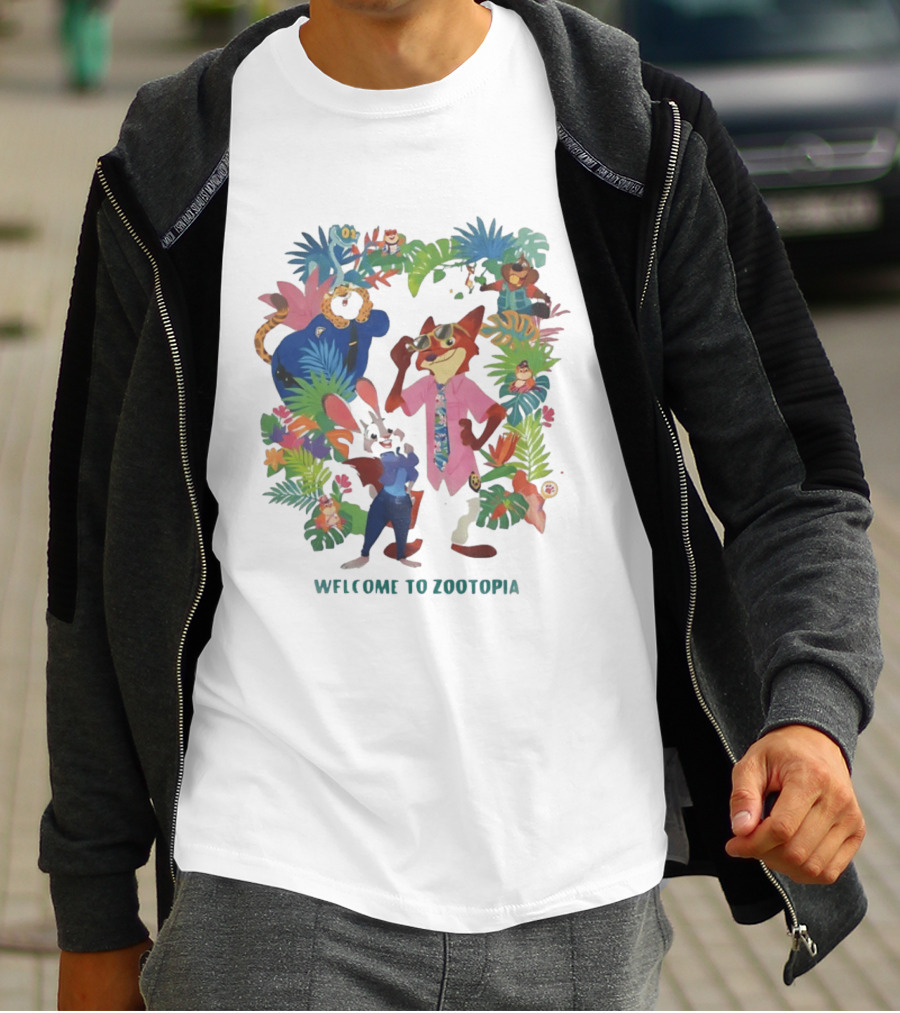 Welcome To Zootopia Enjoy Our Pawpsicle Jungle Adventure Characters T-Shirt