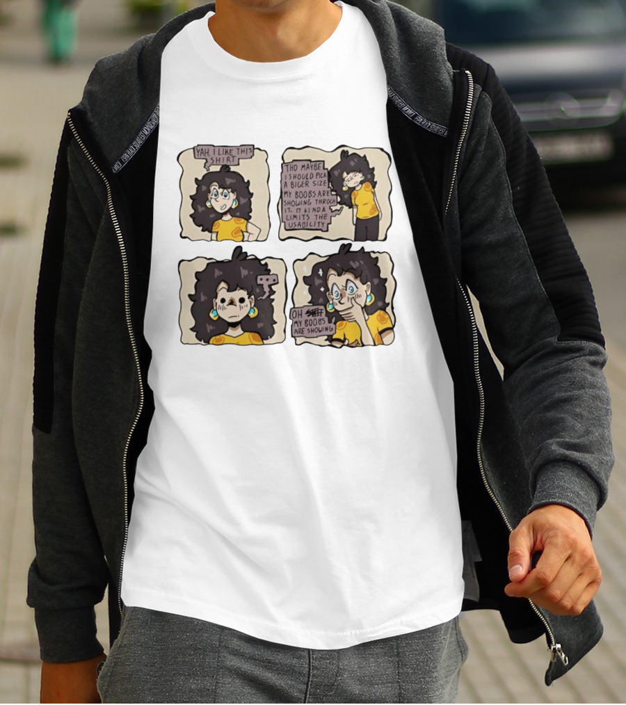 Yah I Like This Comic Strip Webcomic Oh My Boobs Are Showing Kinda Limits Usability T-Shirt