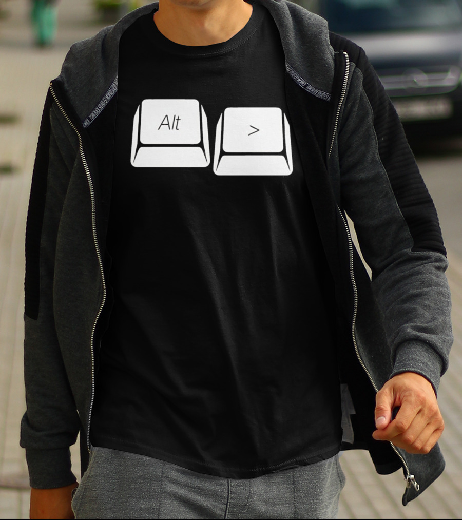 Alt Greater Than Keyboard Keys Shortcut T-Shirt