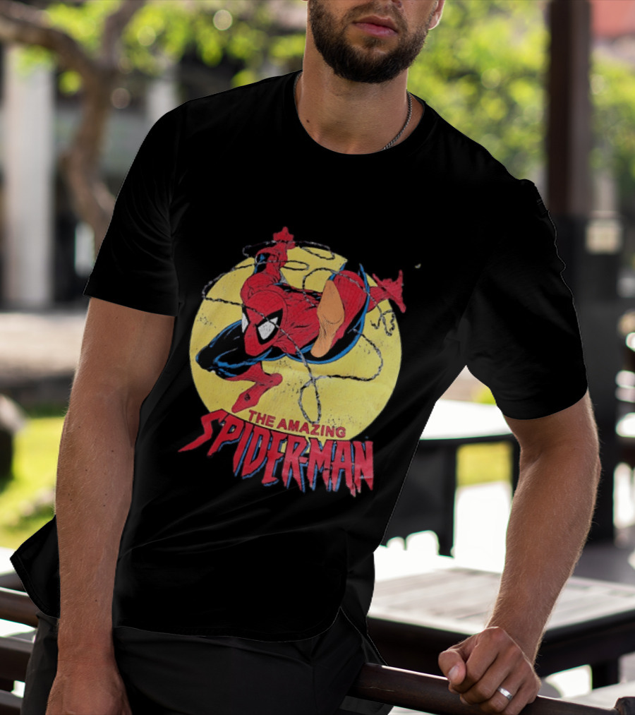 Amazing Spider Man Distressed Marvel Superhero Webslinger T-Shirt