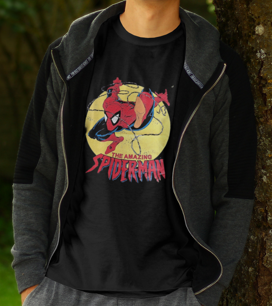 Amazing Spider Man Distressed Marvel Superhero Webslinger T-Shirt