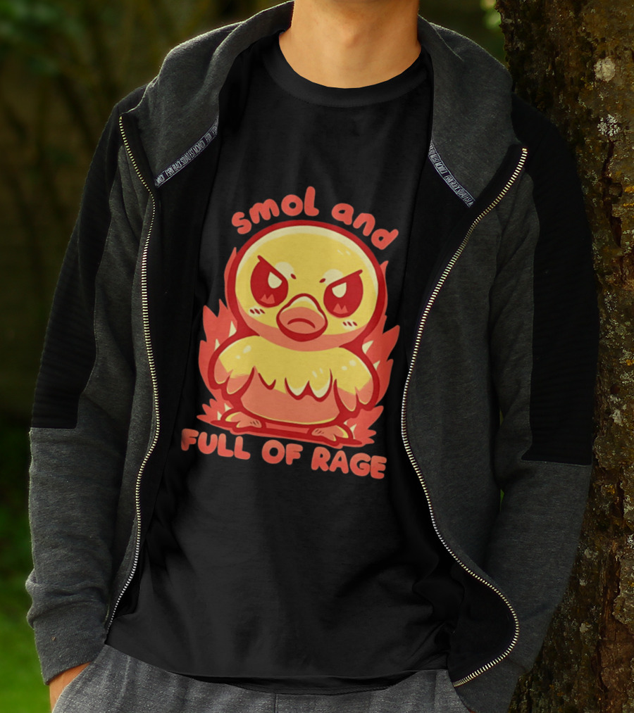 Smol And Full Of Rage Angry Duck T-Shirt