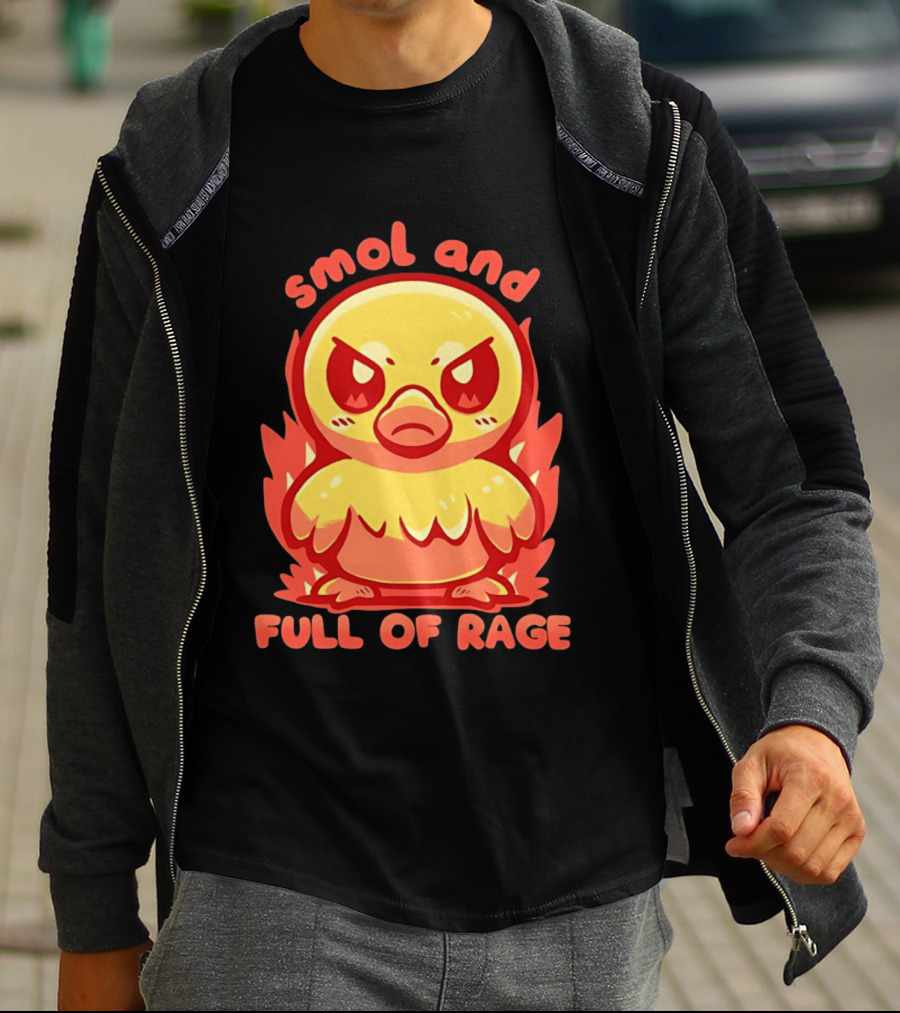 Smol And Full Of Rage Angry Duck T-Shirt