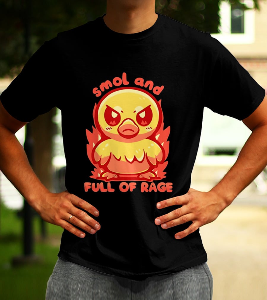 Smol And Full Of Rage Angry Duck T-Shirt