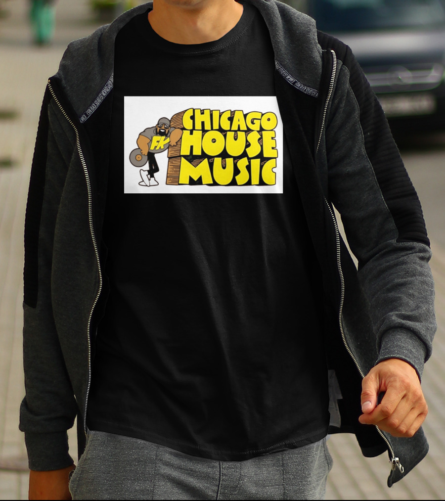 FK Chicago House Music Retro Vinyl DJ T-Shirt
