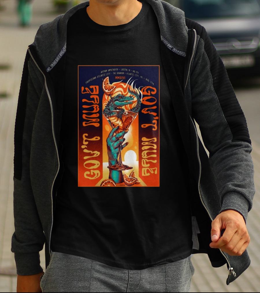 Gov't Mule August 7 Tropicana Showroom Atlantic City MMXXVI Alligator Cocktail T-Shirt