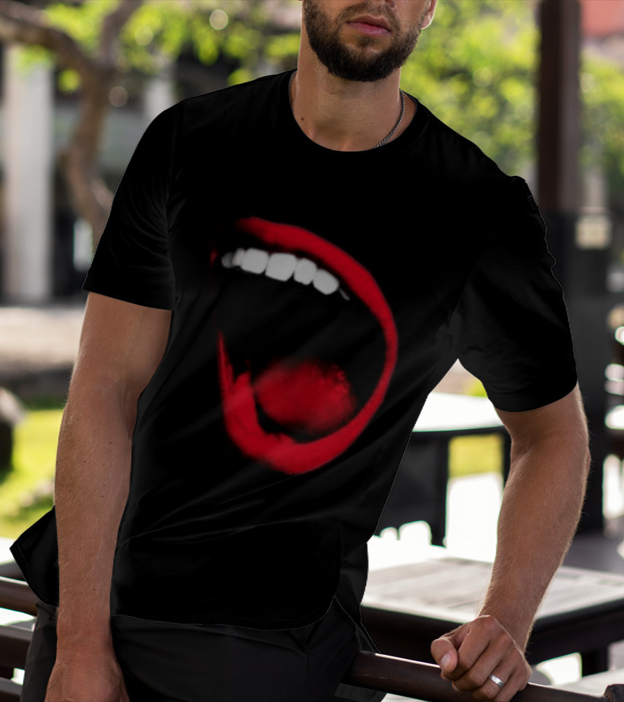 Benjamin Ingrosso Store Mouth European Tour Red Lips Open Mouth Image T-Shirt