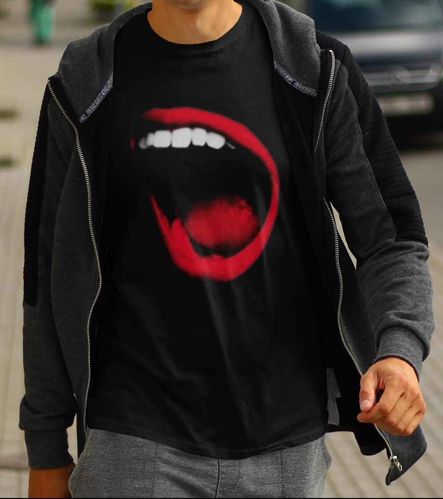 Benjamin Ingrosso Store Mouth European Tour Red Lips Open Mouth Image T-Shirt