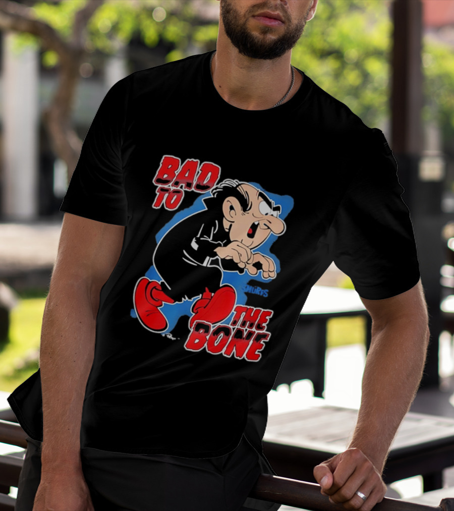 Gargamel Bad To The Bone Smurfs Cartoon Villain T-Shirt