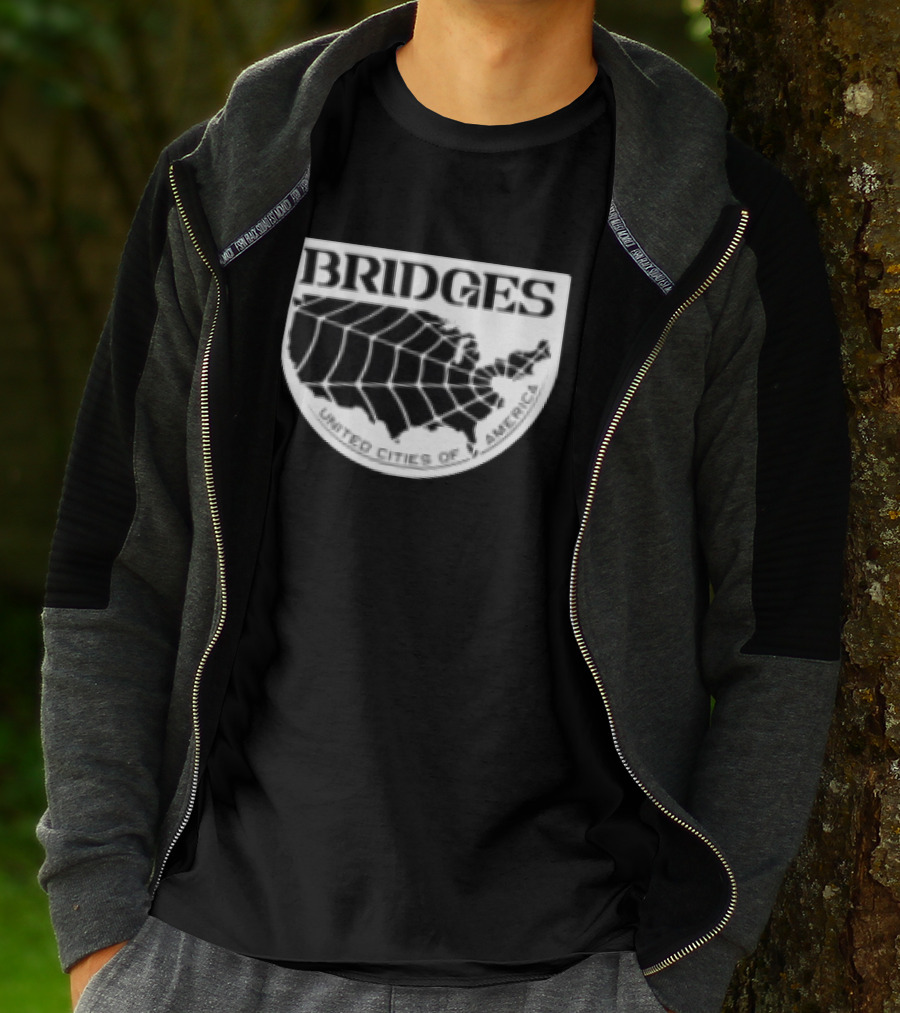 Brain Dead X Death Stranding Bridges United Cities Of America T-Shirt