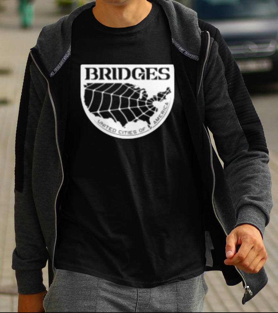 Brain Dead X Death Stranding Bridges United Cities Of America T-Shirt