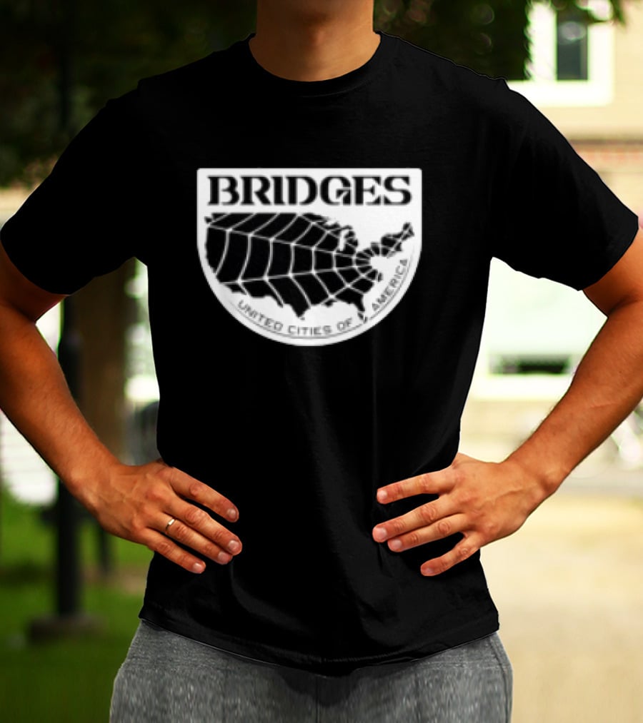 Brain Dead X Death Stranding Bridges United Cities Of America T-Shirt