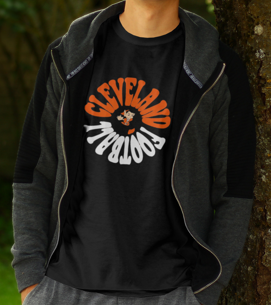 Cleveland Football Brownie The Elf Retro Orange White T-Shirt