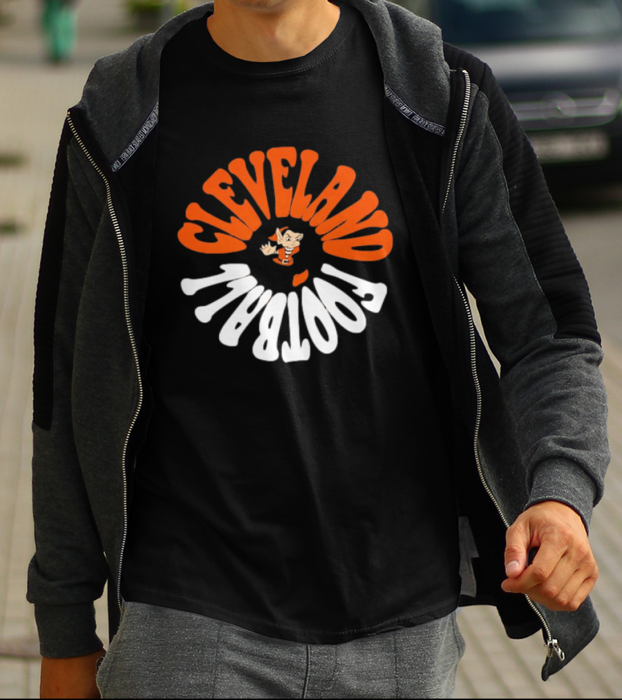 Cleveland Football Brownie The Elf Retro Orange White T-Shirt