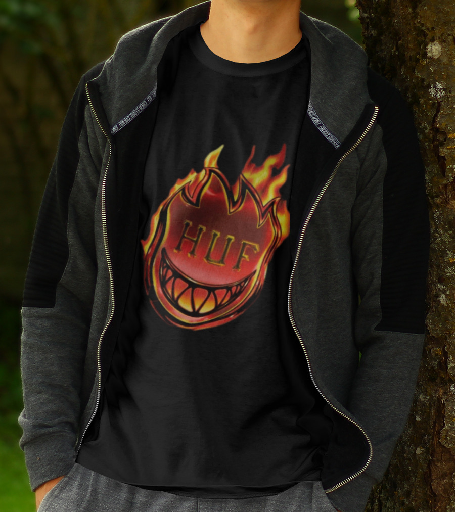 Huf X Spitfire Flame Galaxies Collaboration With Iconic Smiling T-Shirt