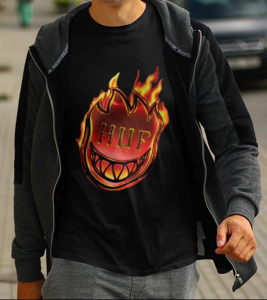 Huf X Spitfire Flame Galaxies Collaboration With Iconic Smiling T-Shirt