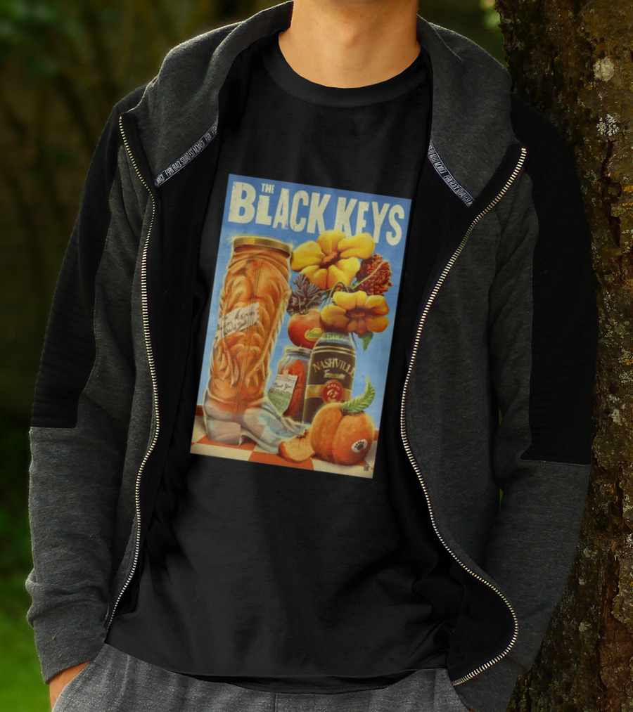 The Black Keys Nashville 2026 Boots Jars Pumpkins Flowers T-Shirt