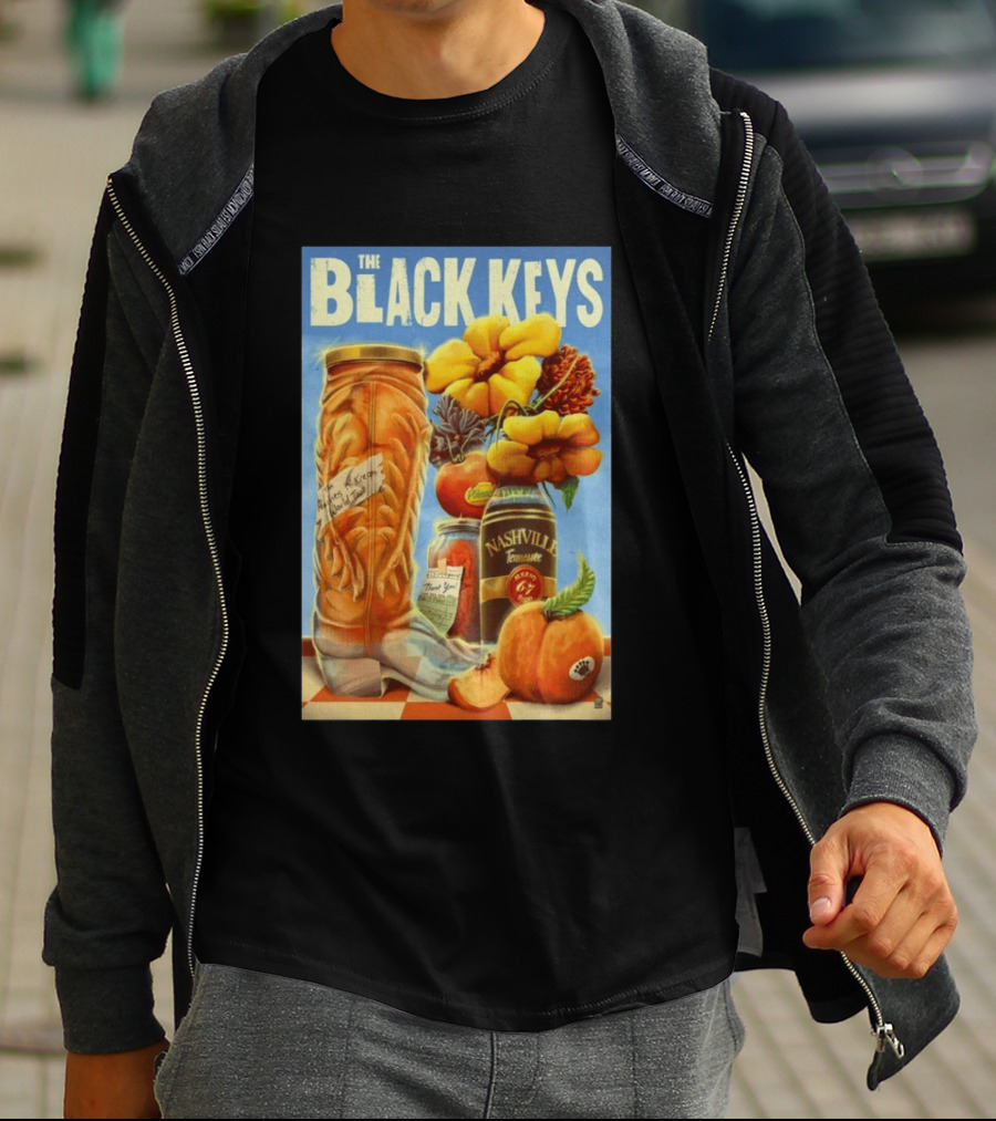 The Black Keys Nashville 2026 Boots Jars Pumpkins Flowers T-Shirt