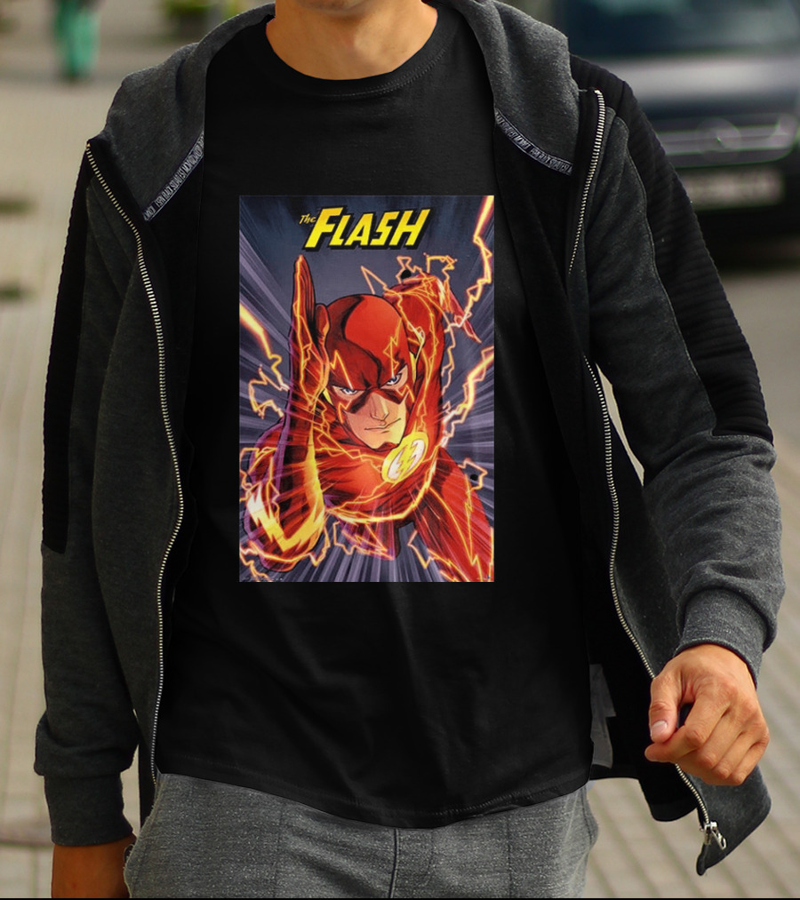 The Flash DC Comics Superhero Lightning Speedburst T-Shirt