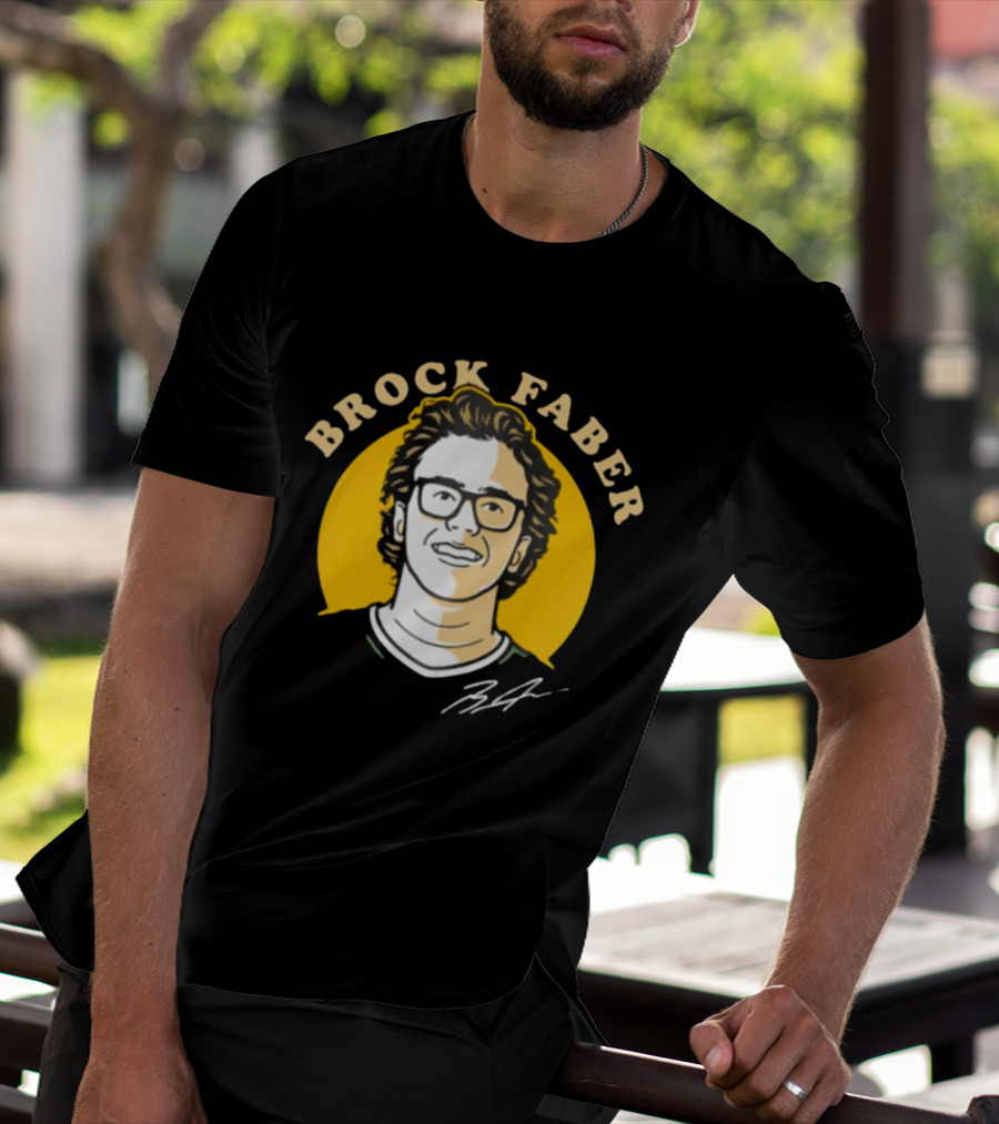 Brock Faber Minnesota Wild Comicstyle T-Shirt