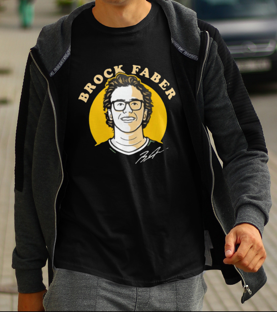 Brock Faber Minnesota Wild Comicstyle T-Shirt