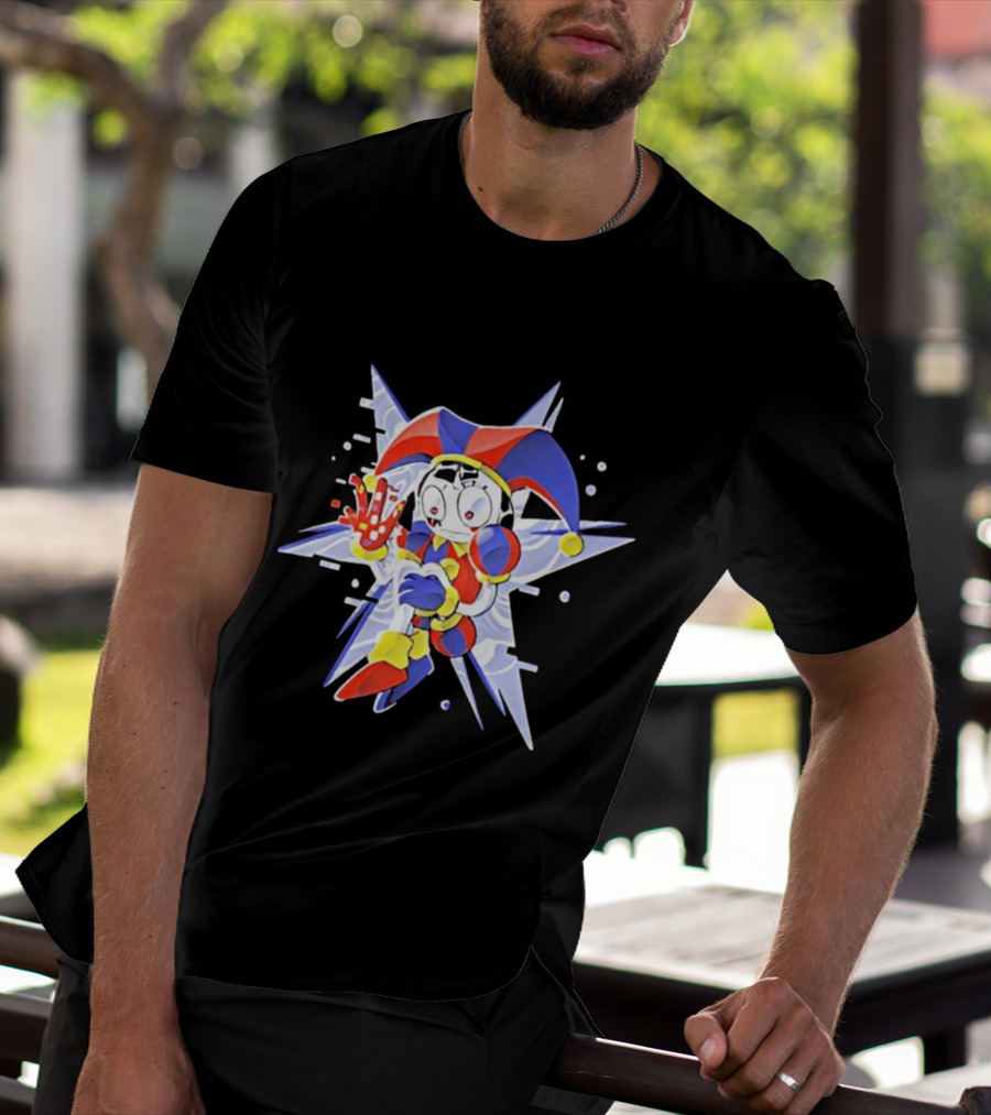 Classic Pixel Jester Glitch Retro Arcade T-Shirt