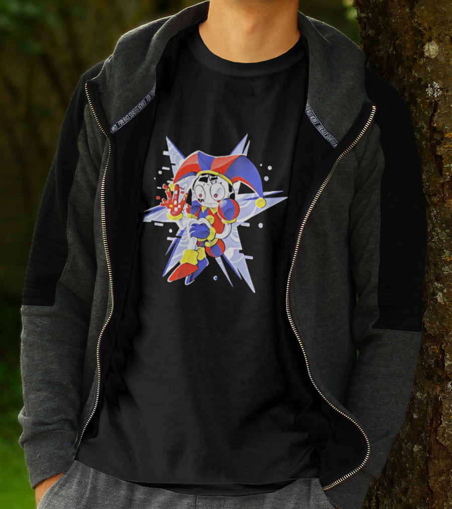 Classic Pixel Jester Glitch Retro Arcade T-Shirt