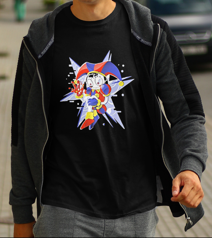 Classic Pixel Jester Glitch Retro Arcade T-Shirt