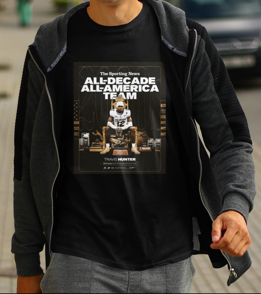 The Sporting News All Decade All America Team Travis Hunter Colorado Football 2020s T-Shirt