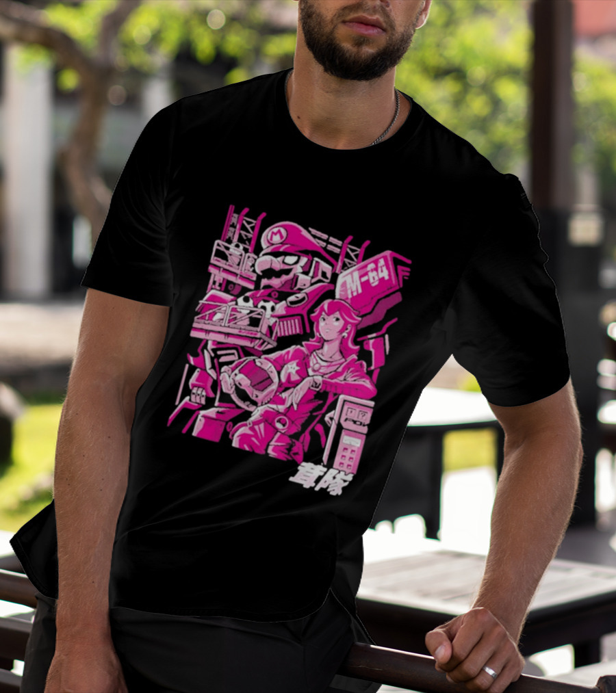 Turtle Destroyer M 64 Japanese Manga Style Mario Kart T-Shirt